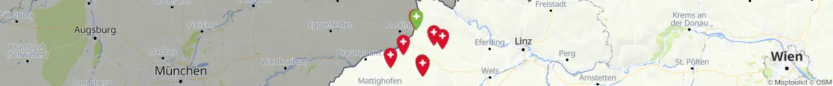 Kartenansicht für Apotheken-Notdienste in der Nähe von Sankt Martin im Innkreis (Ried, Oberösterreich)